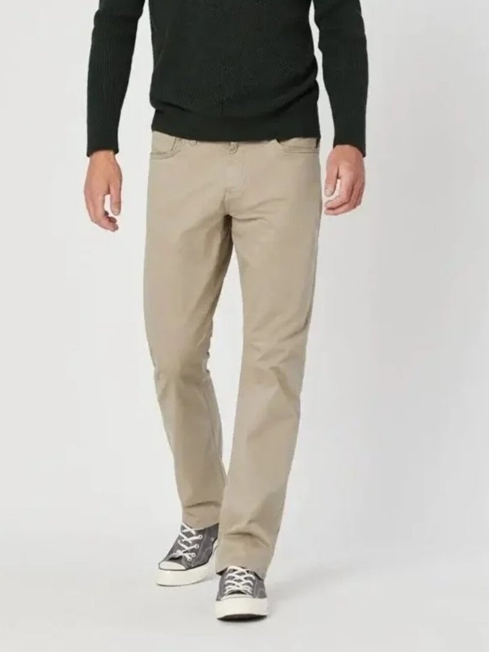 Mavi Beige Twill Relaxed Straight Leg Pants